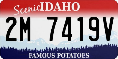 ID license plate 2M7419V