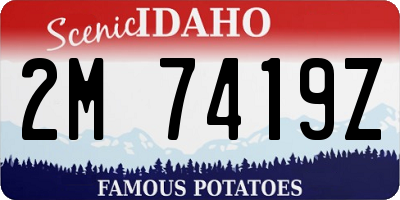 ID license plate 2M7419Z