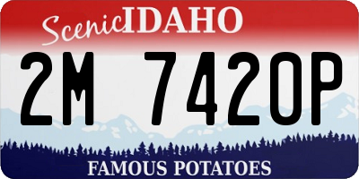 ID license plate 2M7420P