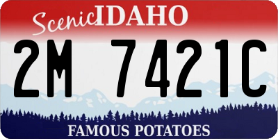 ID license plate 2M7421C