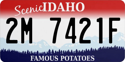 ID license plate 2M7421F