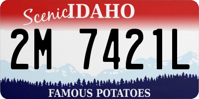 ID license plate 2M7421L