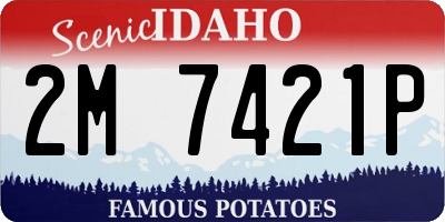 ID license plate 2M7421P