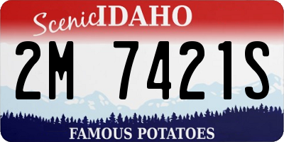 ID license plate 2M7421S