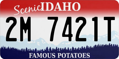 ID license plate 2M7421T