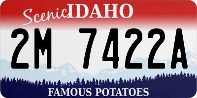 ID license plate 2M7422A