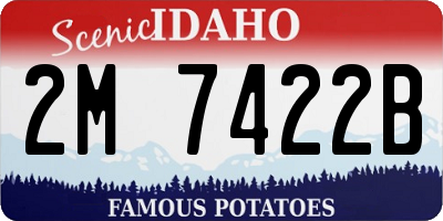 ID license plate 2M7422B