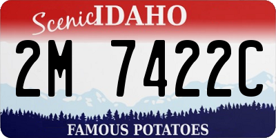 ID license plate 2M7422C
