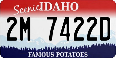 ID license plate 2M7422D