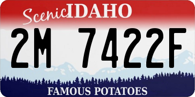 ID license plate 2M7422F