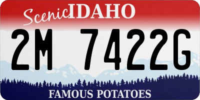 ID license plate 2M7422G