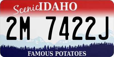 ID license plate 2M7422J