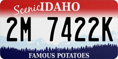 ID license plate 2M7422K