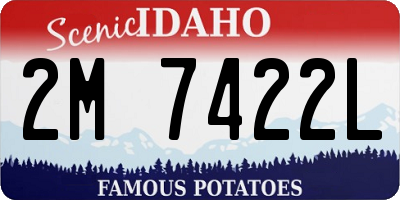 ID license plate 2M7422L
