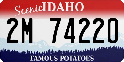ID license plate 2M7422O