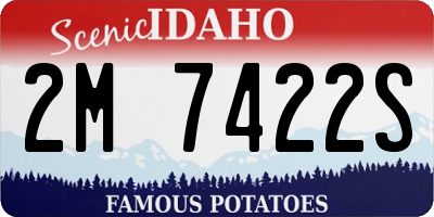 ID license plate 2M7422S