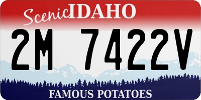 ID license plate 2M7422V