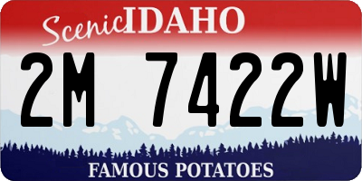 ID license plate 2M7422W