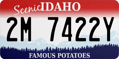 ID license plate 2M7422Y