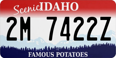 ID license plate 2M7422Z