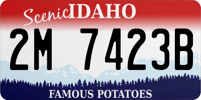 ID license plate 2M7423B