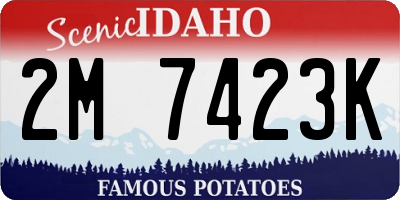 ID license plate 2M7423K
