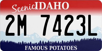 ID license plate 2M7423L