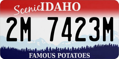 ID license plate 2M7423M