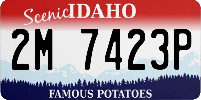 ID license plate 2M7423P