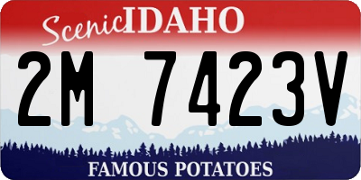ID license plate 2M7423V