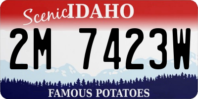 ID license plate 2M7423W