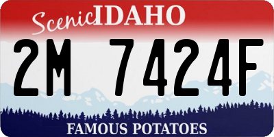 ID license plate 2M7424F
