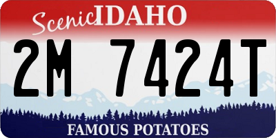 ID license plate 2M7424T
