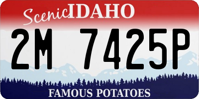ID license plate 2M7425P