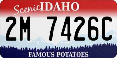 ID license plate 2M7426C