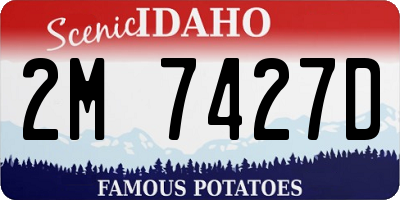 ID license plate 2M7427D