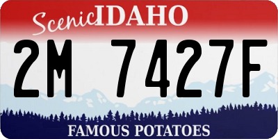 ID license plate 2M7427F