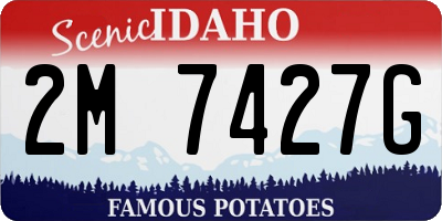ID license plate 2M7427G
