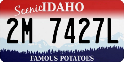 ID license plate 2M7427L