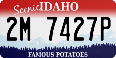 ID license plate 2M7427P