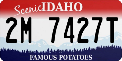 ID license plate 2M7427T