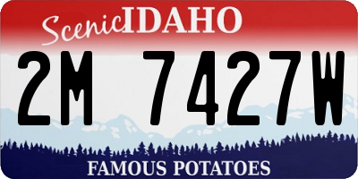 ID license plate 2M7427W