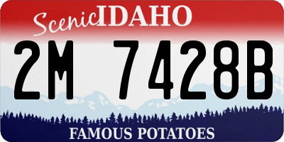 ID license plate 2M7428B