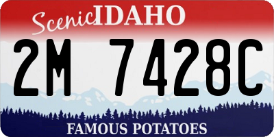 ID license plate 2M7428C