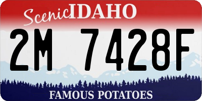 ID license plate 2M7428F