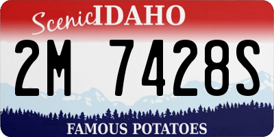 ID license plate 2M7428S