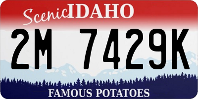 ID license plate 2M7429K