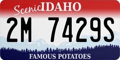 ID license plate 2M7429S