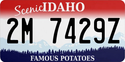 ID license plate 2M7429Z