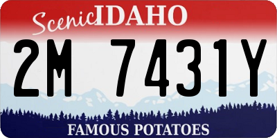 ID license plate 2M7431Y